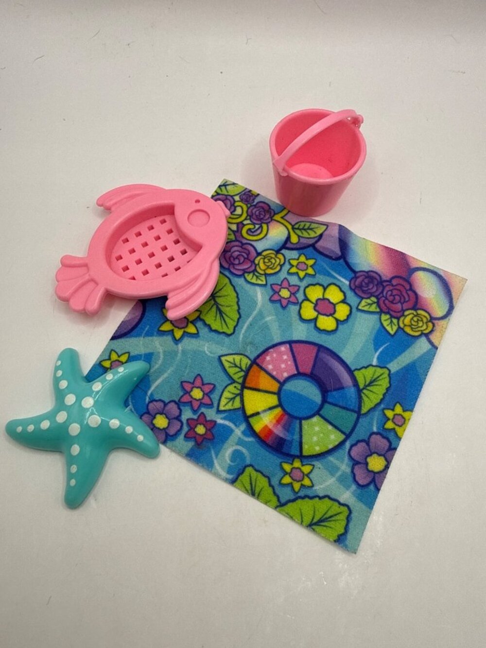 Vtg 1996 Barbie Kelly Pool Fun Beach Accessories Lot Y2K Kidcore Retro Towel